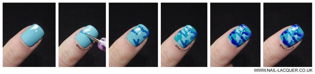 camouflage nail art tutorial