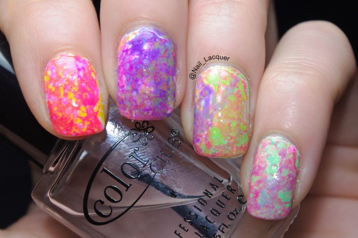 Water spotted nails tutorial - Nail Lacquer UK
