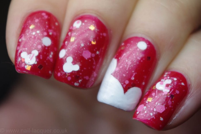 4. Minnie Mouse Fall Leaves Nail Design - wide 4