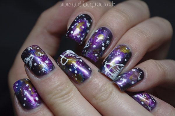 Galaxy nails | Galaxy nail art, Makeup nails art, Galaxy nails