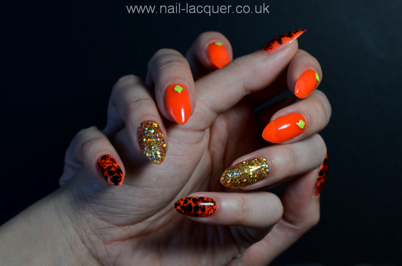 Orange & white nails – Mari's Nail Polish Blog