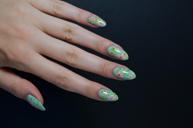 Orchid Flower Nail Art Designs for Beginners - wide 7