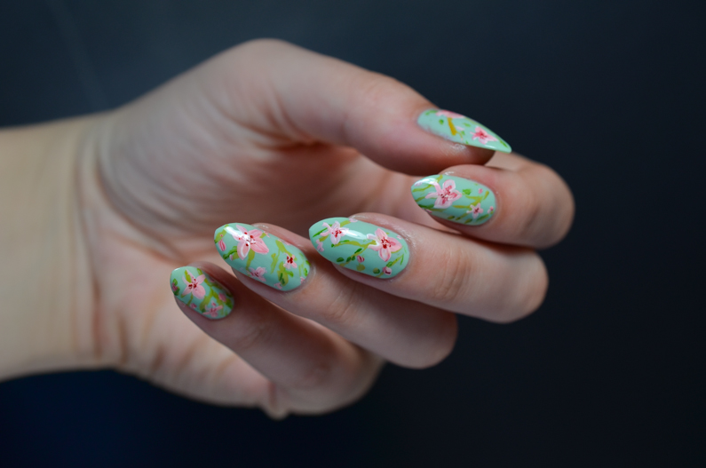 Orchid Flower Nail Art Designs - wide 5