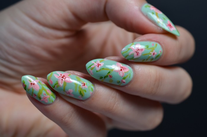 Orchid Flower Nail Art Tutorial - wide 6