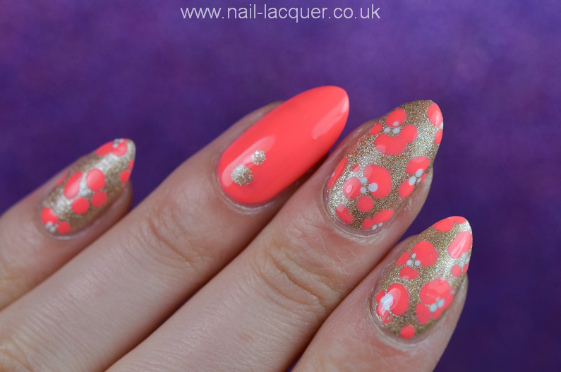 Neon flowers nail art tutorial - Nail Lacquer UK