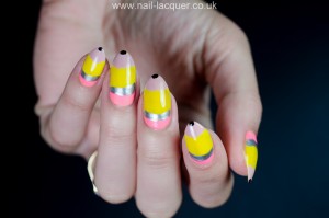 pencil nail art tutorial
