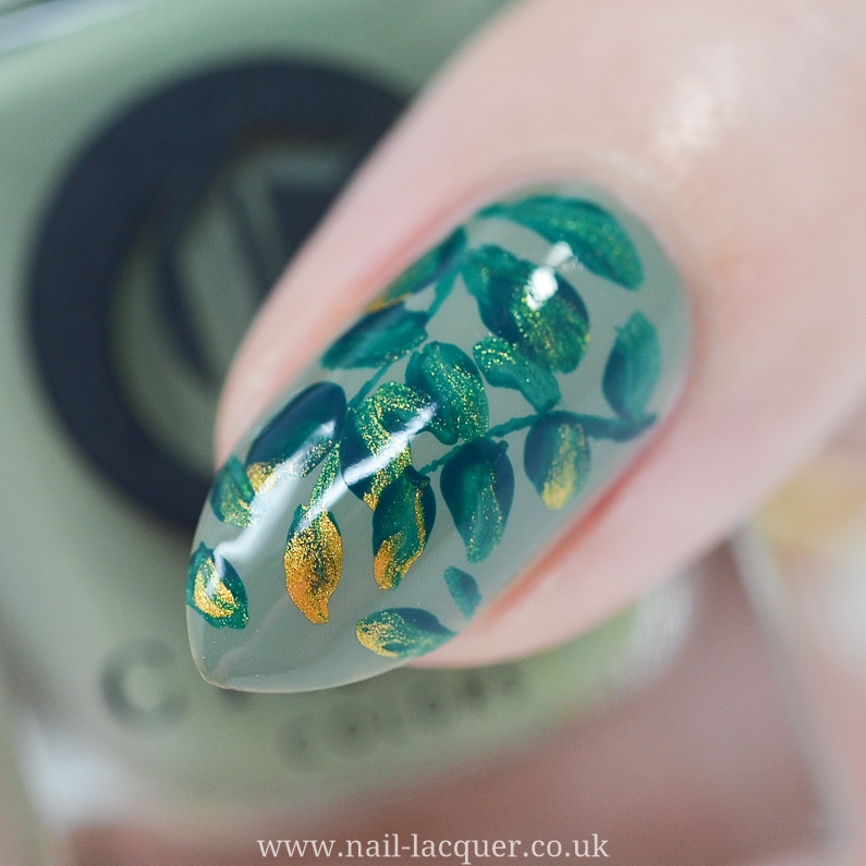 Leaf nail art tutorial (12) Nail Lacquer UK