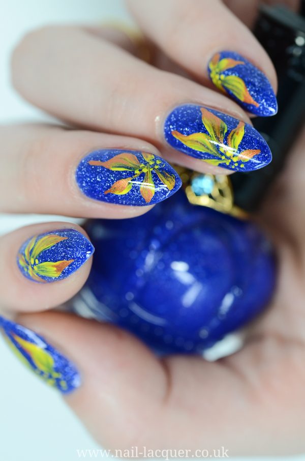 Easy flower nail art tutorial by Nail Lacquer UK blog