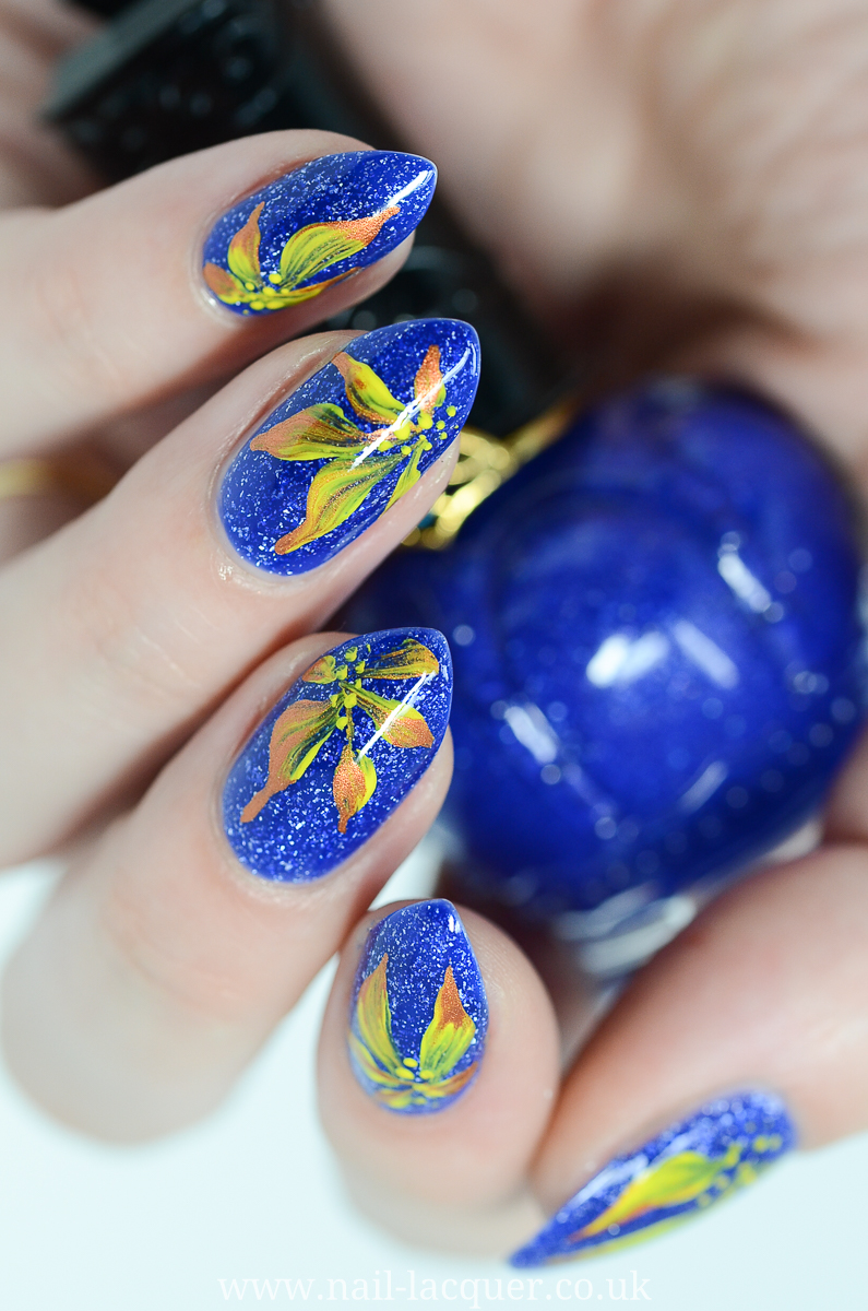 Easy flower nail art tutorial by Nail Lacquer UK blog