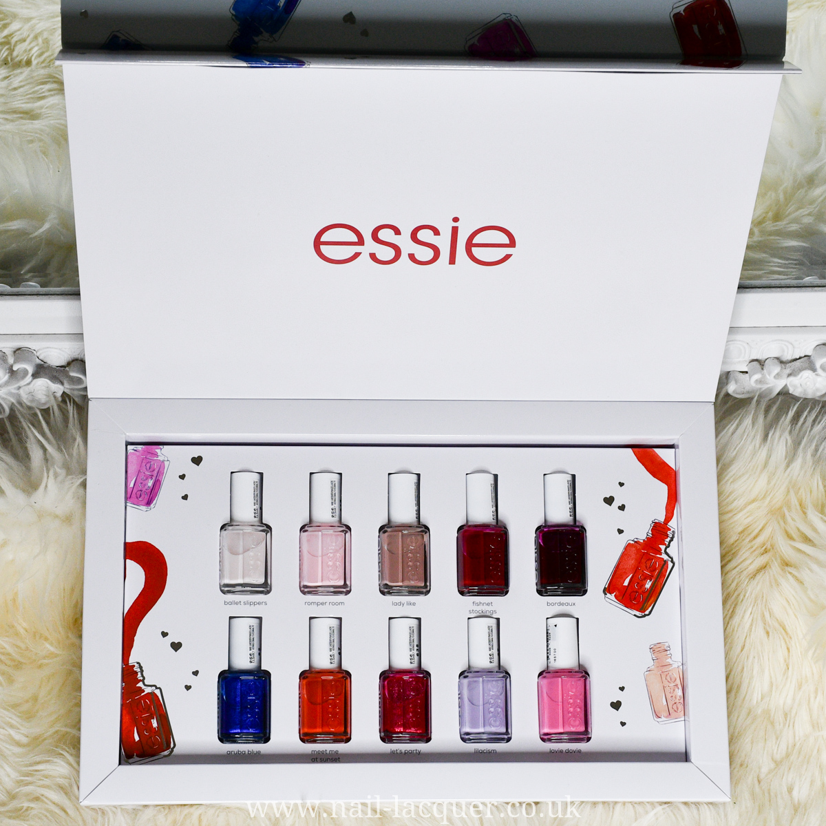 Essie nail polish suitcase gift set review and swatches by Nail Lacquer UK