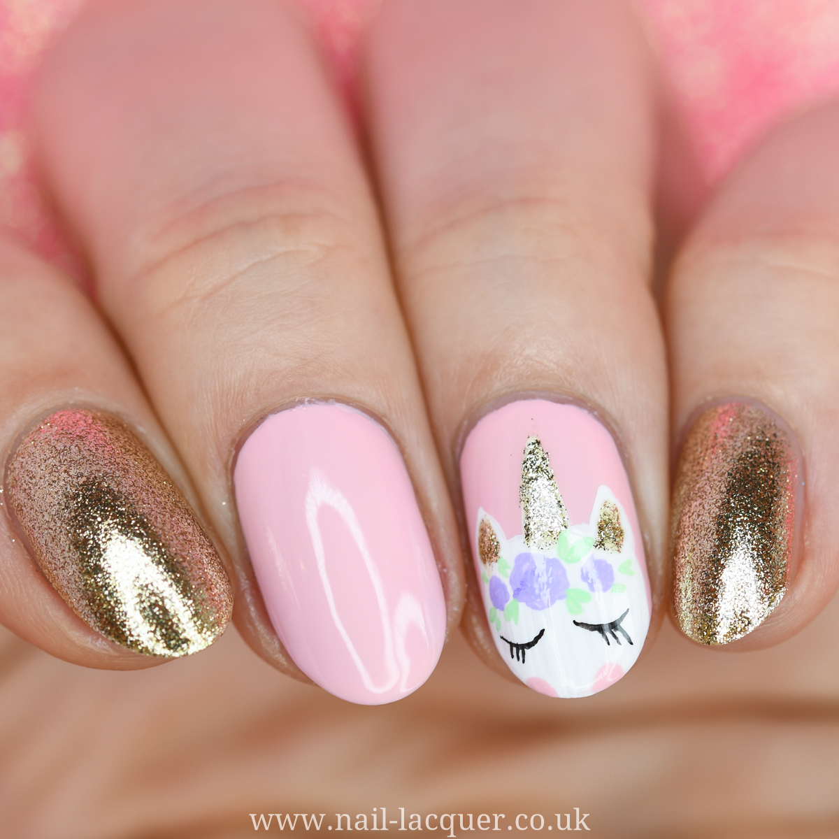 Unicorn nail art (4) - Nail Lacquer UK