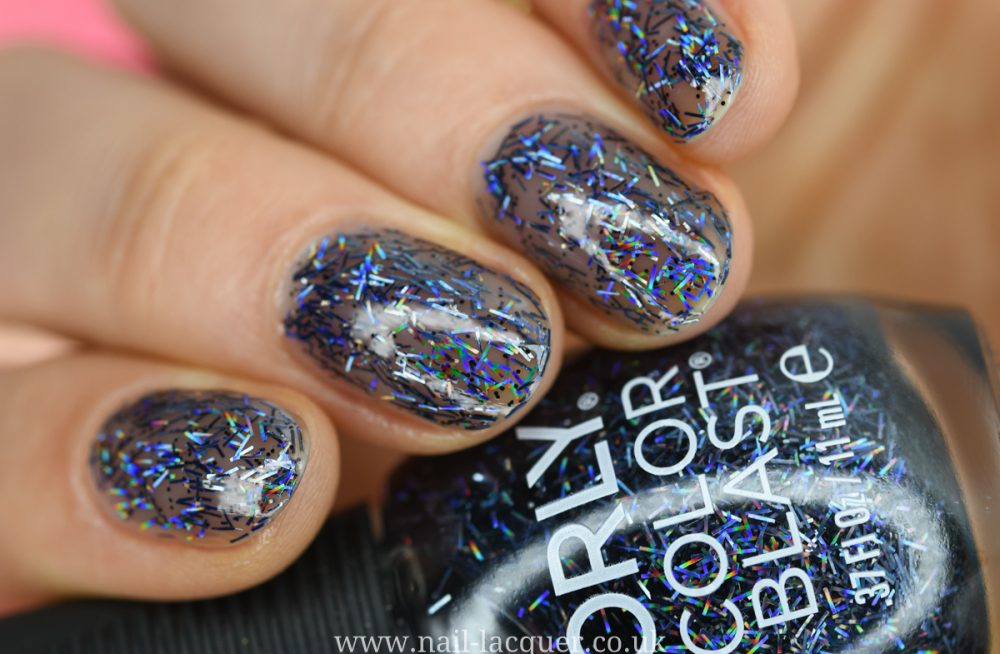Orly Black Holo Chunky Glitter review and swatches by Nail Lacquer UK