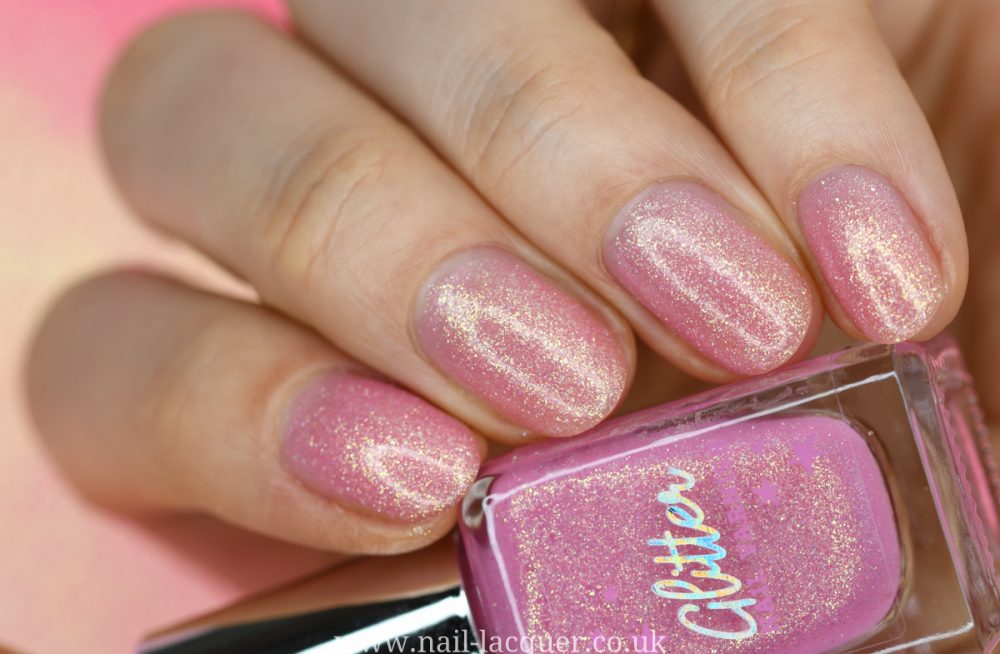 Silver glitter nail polish by Emily de Molly